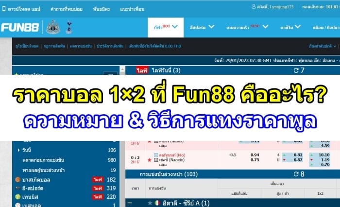 ราคาบอล1×2-Fun88-ปก