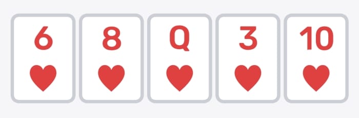 ฟลัช (Flush) - ความเป็นไปได้ 1 ใน 509 มือ