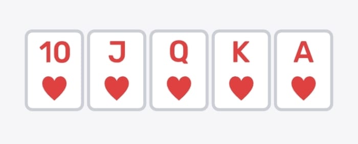 Royal Flush – โอกาส 1 ใน 649,740 ครั้ง
