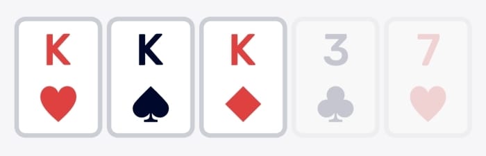 Three of a kind – โอกาส 1 ใน 47 ครั้ง